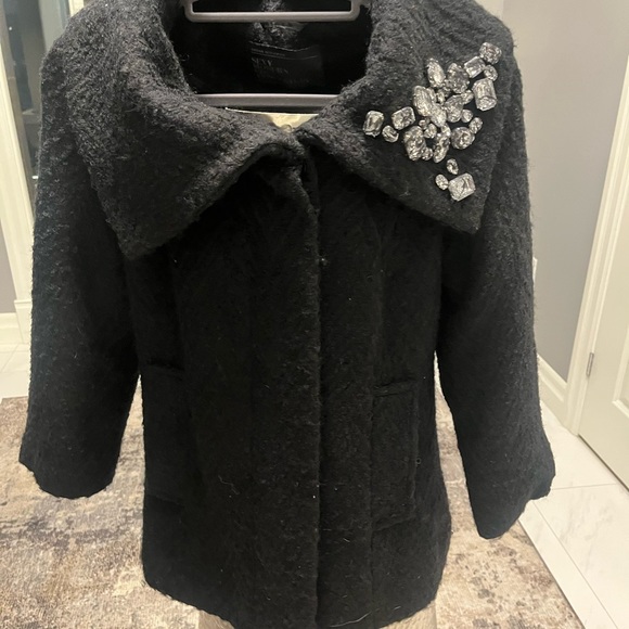 Urban 💎Behaviour 💎black bejewelled winter 💎 dressy jacket size small💎 - Picture 4 of 17
